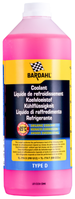 Bardahl   Антифриз готов за употреба -25°С. Type D, червен  - BAR-8311